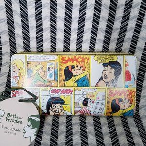 Kate spade archie comic continental Wallet yellow